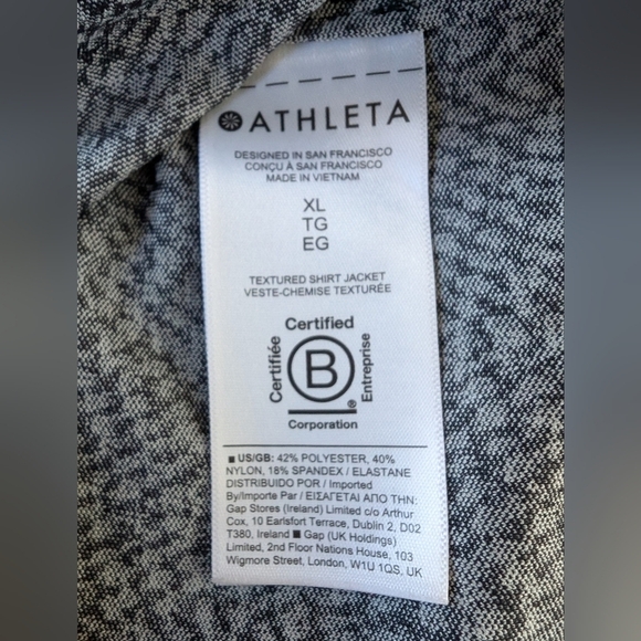 Athleta Gray Button Down Shirt / Shacket for Women - Picture 7 of 7